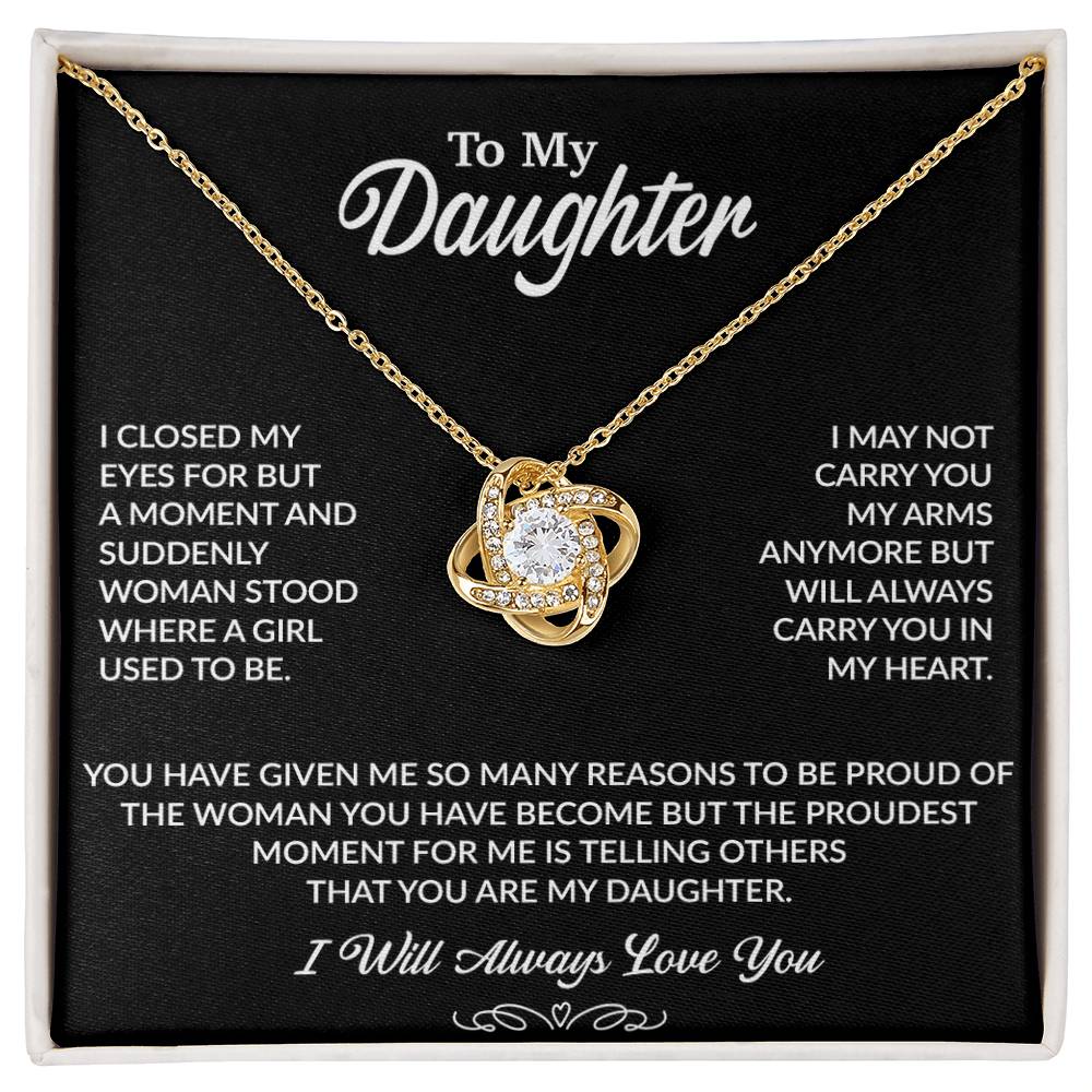 To My Daughter Necklace, Gift for Daughter from Dad, Daughter Father Necklace 27_9_Black