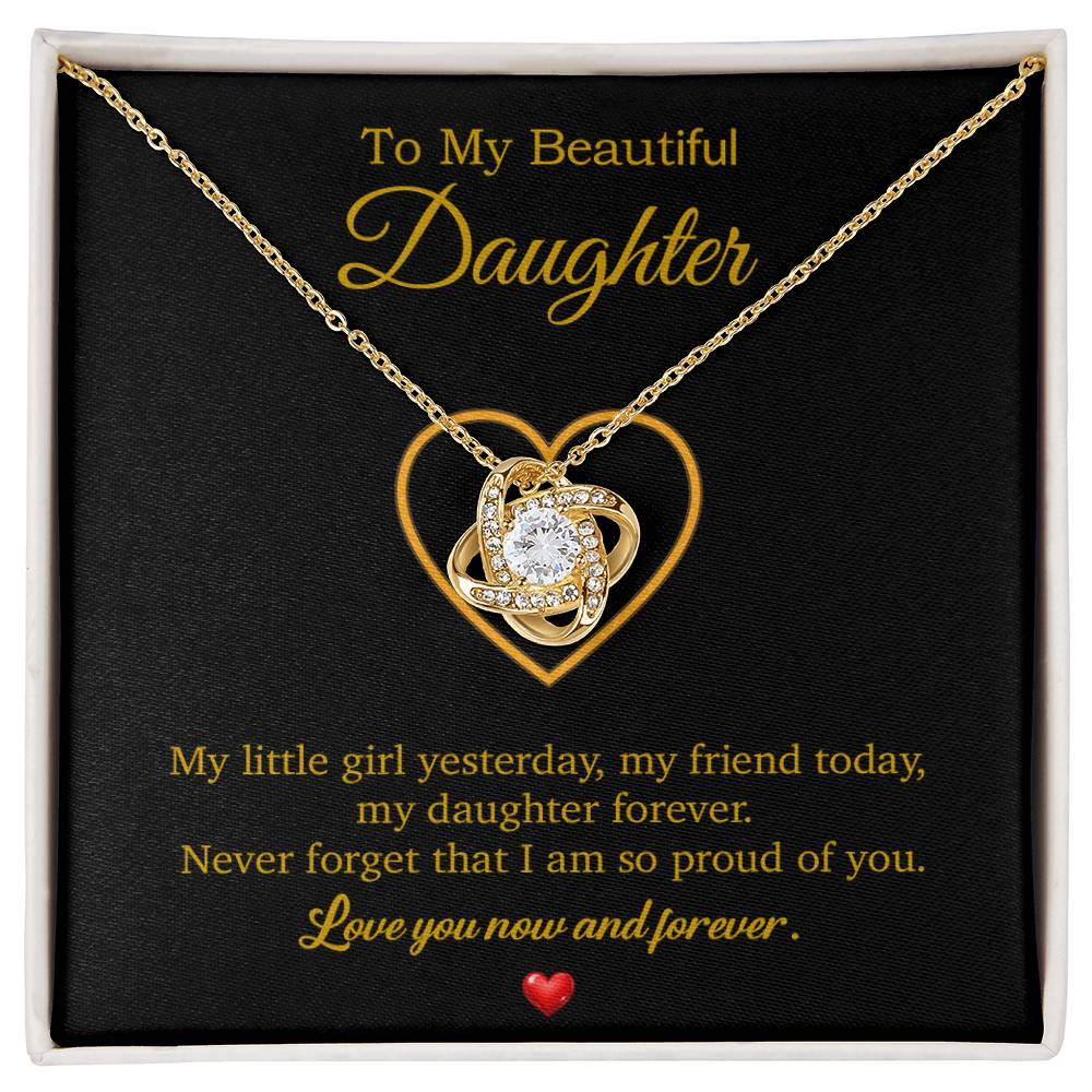 To My Daughter Necklace, Gift For Daughter From Dad, Daughter Father Necklace 10_7_Gold
