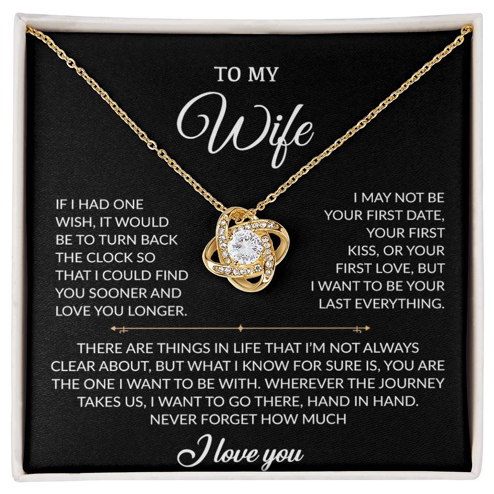 To My Wife Necklace, Gift For Wife, Anniversary Gift For Wife, Necklace For Wife 28_7_Black