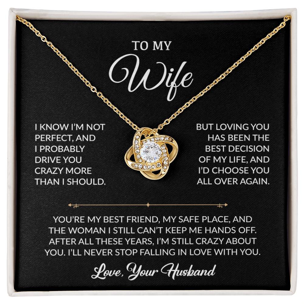 To My Wife Necklace, Gift For Wife, Anniversary Gift For Wife, Necklace For Wife 3_9_Black