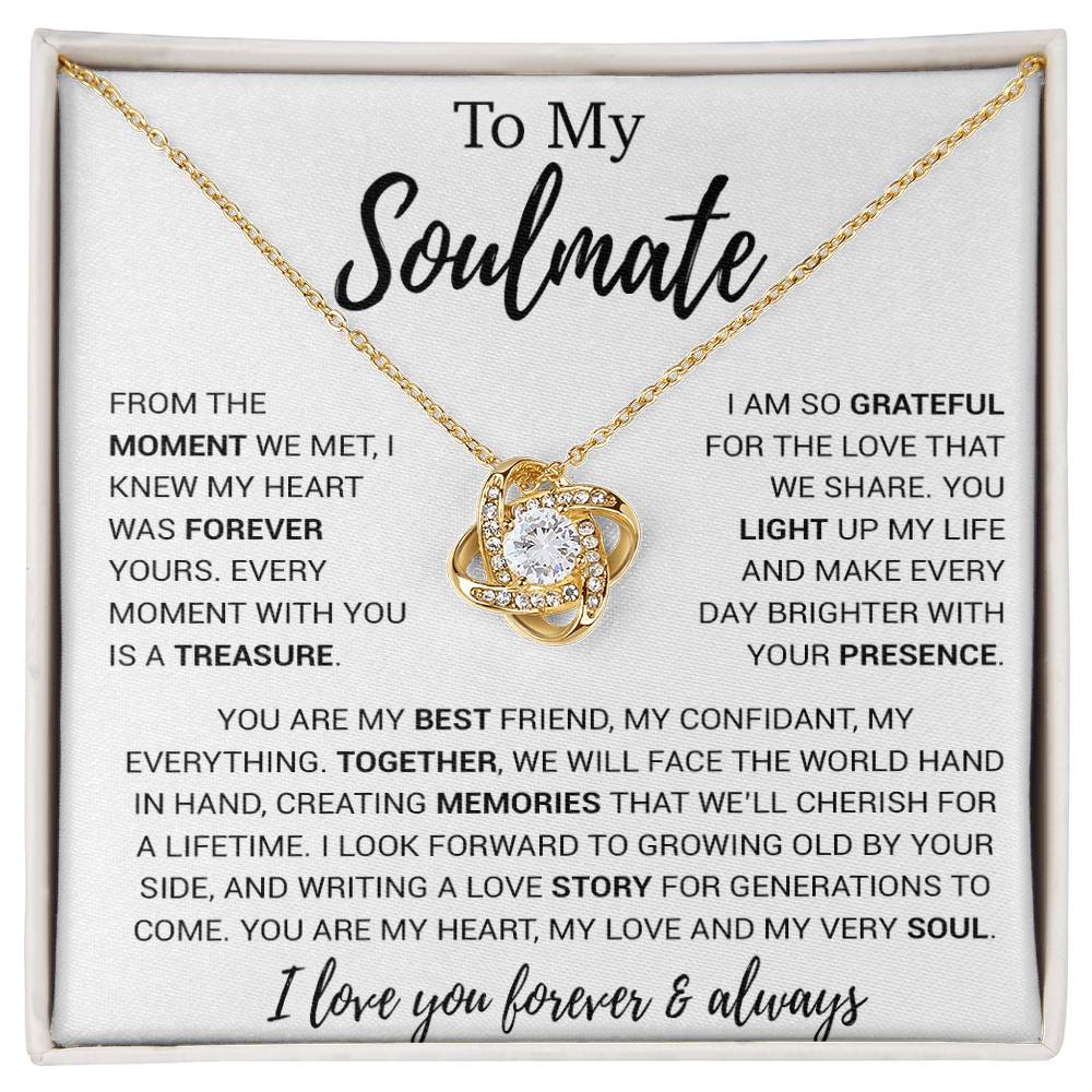 To My Soulmate Necklace, Birthday Gifts For Her, Christmas Gift For Soulmate 30_11_White