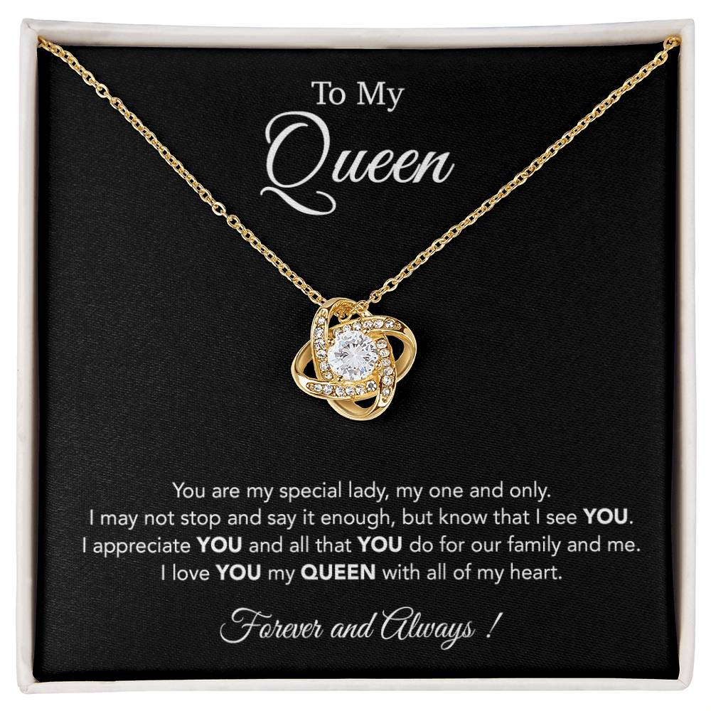 To My Queen Necklace, Anniversary Gift For Wife, Girlfriend Necklace, Birthday Gift For Wife 22_1