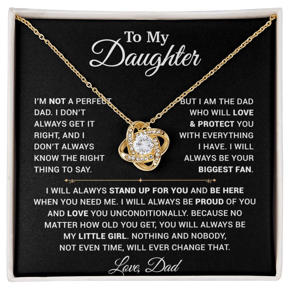 To My Daughter Necklace, Gift for Daughter from Dad, Father Daughter Necklace 28_11_Black