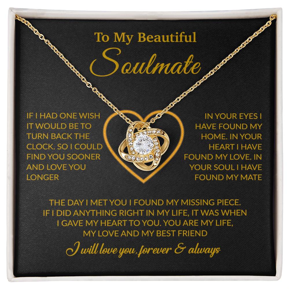 To My Soulmate Necklace, Anniversary Gift For Wife, Valentine Gift for Wife 17_12_Gold