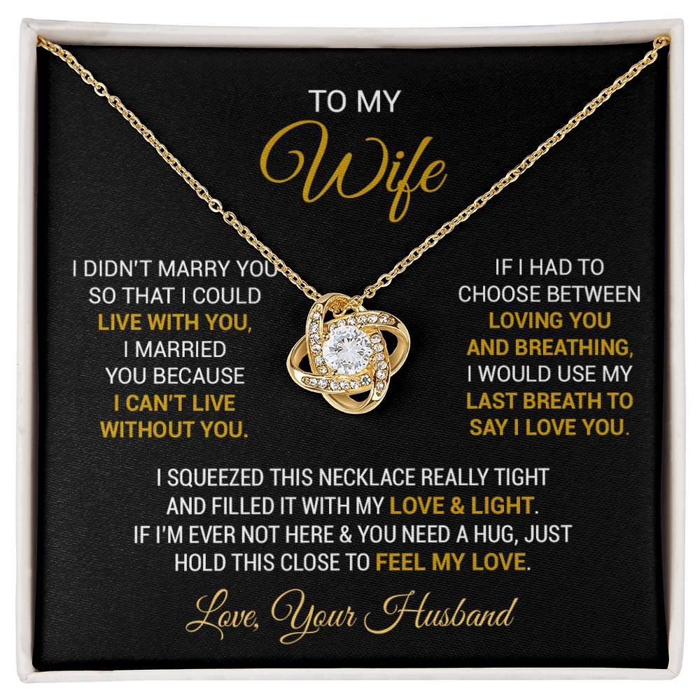 To My Wife Necklace, Wife Gift From Husband, Wife Husband Necklace, Mother Day