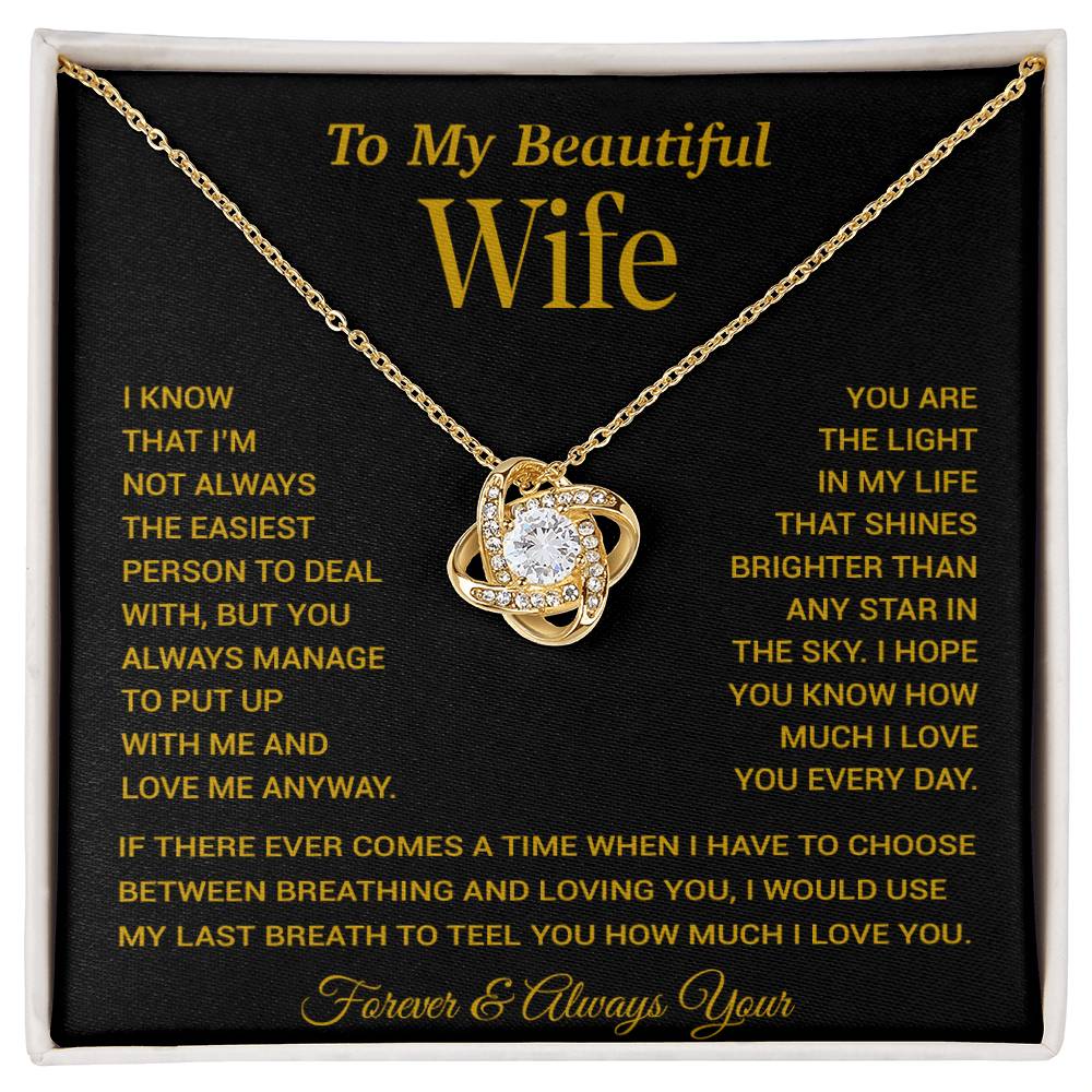 To My Wife Necklace, Gift For Wife, Anniversary Gift For Wife, Christmas Gift 28_11_Gold