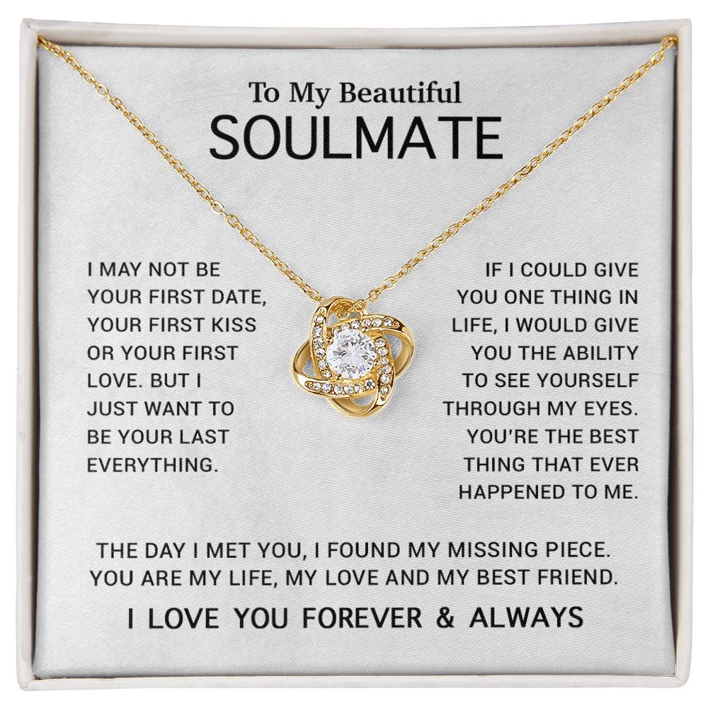 To My Soulmate Necklace, Gift For Soulmate, Anniversary Gift, Birthday Gift 4_5_White