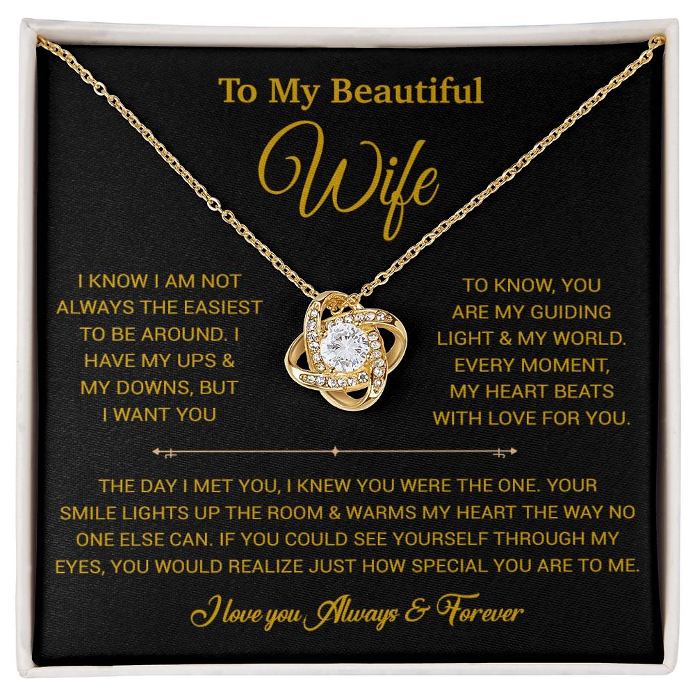 To My Wife Necklace, Gift For Wife, Anniversary Gift For Wife, Necklace For Wife 6_6_Gold
