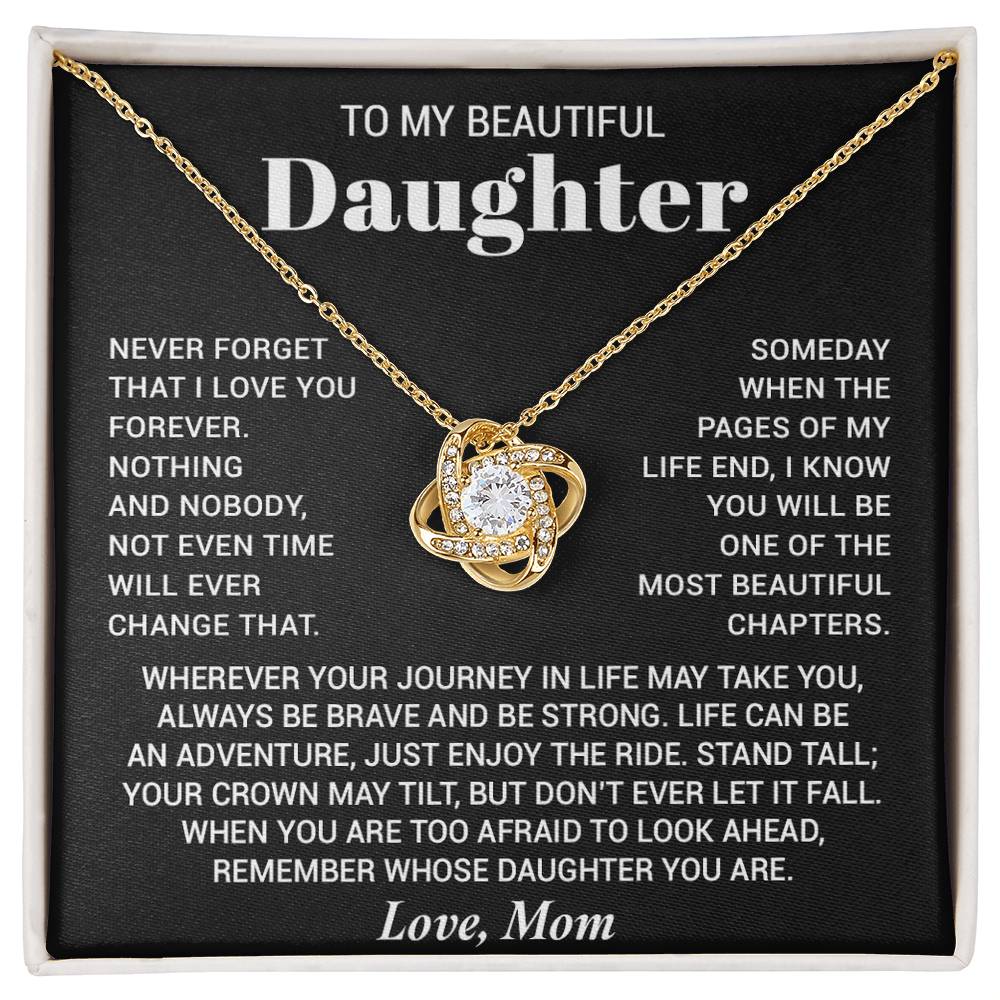 To My Daughter Necklace, Birthday Gift For Daughter From Mom, Xmas Gifts for Her