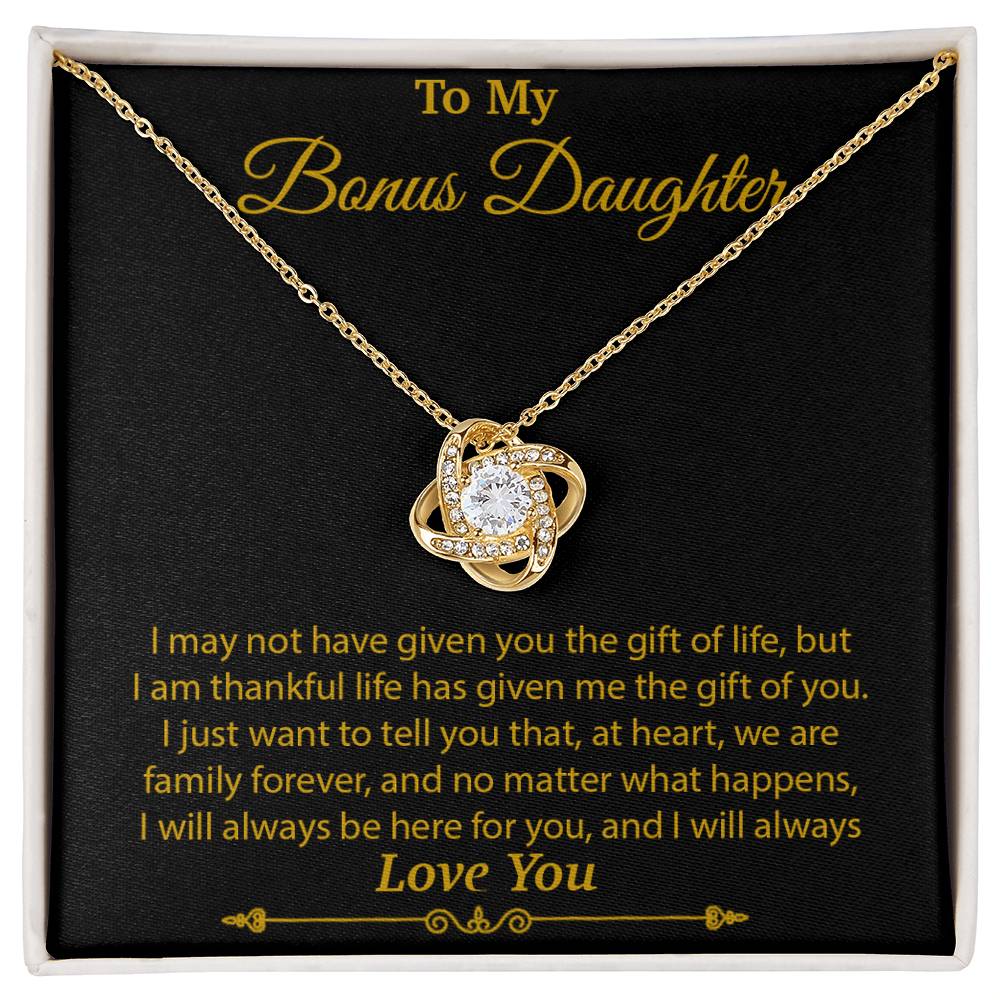 To My Bonus Daughter Necklace, Gift for Bonus Daughter, Step Daughter Birthday 6_10_Gold
