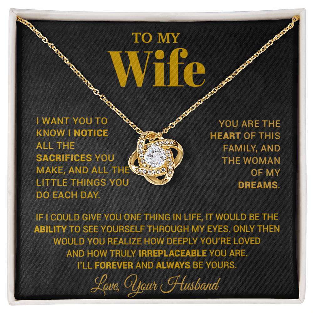 To My Wife Necklace, Christmas Gifts For Women, Anniversary Gift For Wife 6_10_Gold