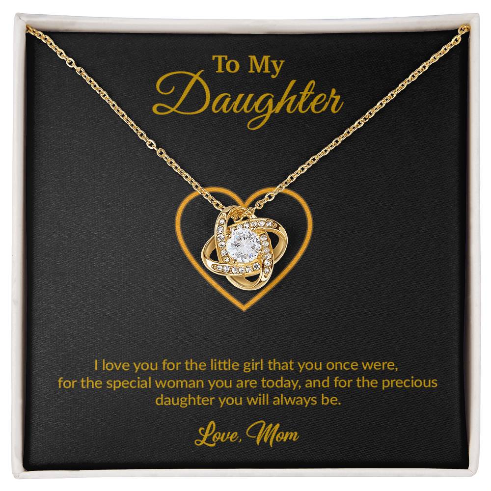 To My Daughter Necklace, Gift for Daughter from Mom, Mother Daughter Necklace 11_8_Gold
