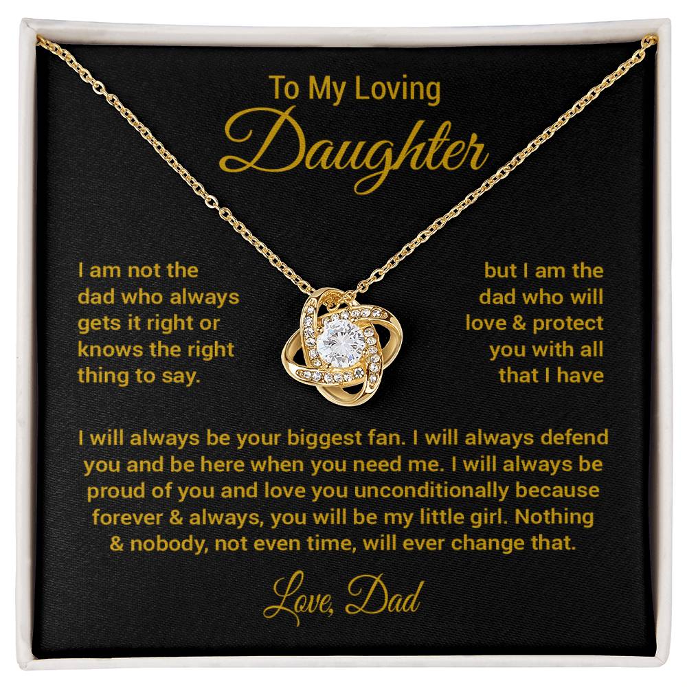 To My Daughter Necklace Gift From Dad, Daughter Gift, Father Daughter Necklace 23_8_Gold