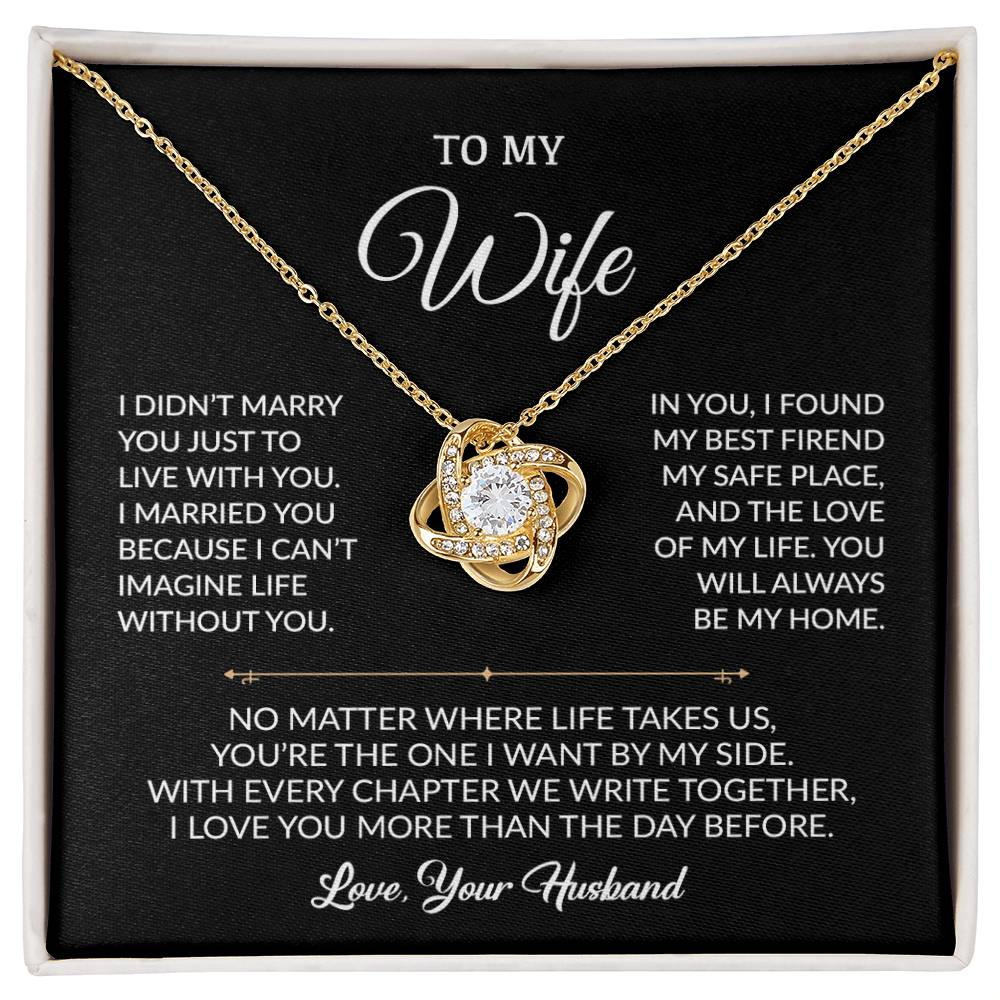 To My Wife Necklace, Gift For Wife, Anniversary Gift For Wife, Necklace For Wife 21_8_Black