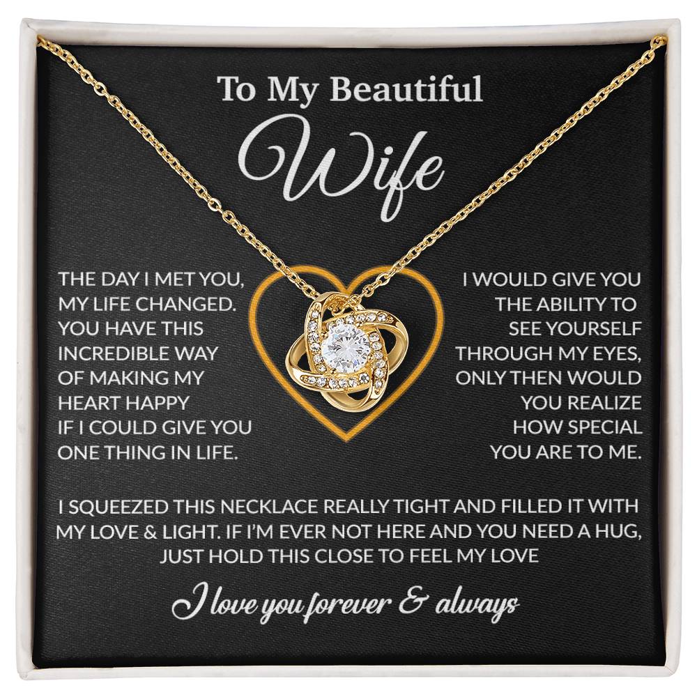 To My Wife Necklace, Gift For Wife, Anniversary Gift For Wife, Necklace For Wife 23_1_Black