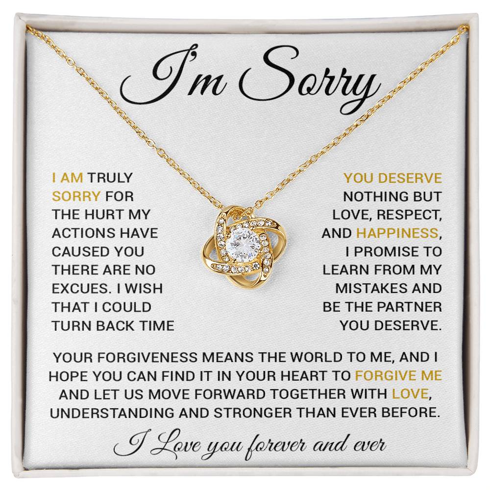 I_m Sorry Gift Apology Gift Necklace For Her, Wife, Girlfriend, Friend, Forgive
