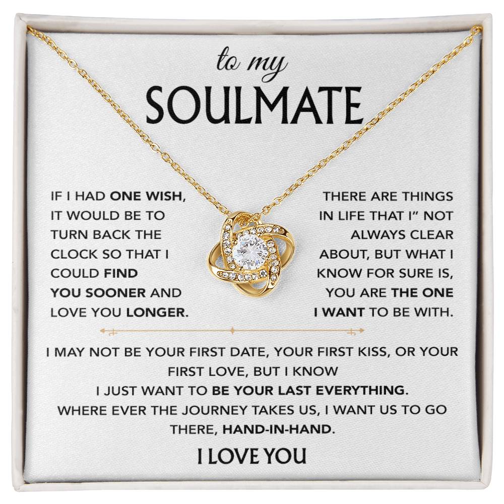 To My Soulmate Necklace Birthday, Anniversary,Valentine Gift for Wife,Girlfriend