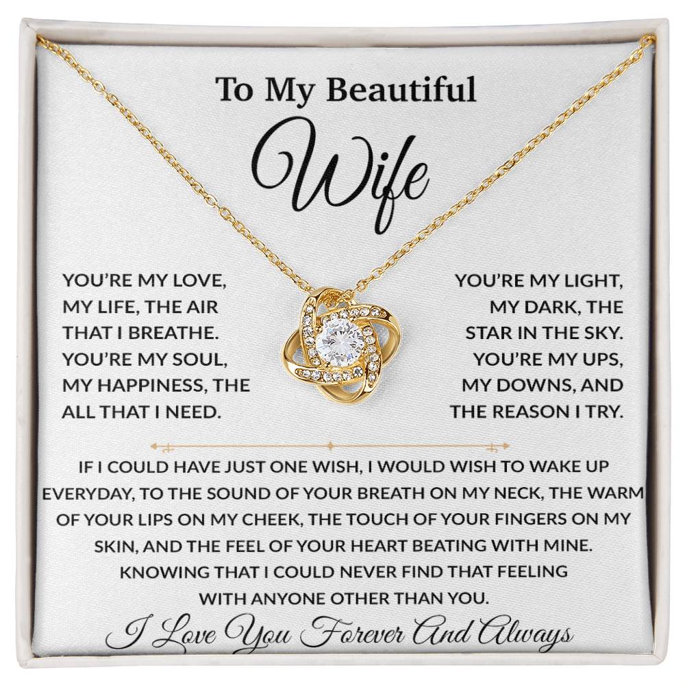 To My Wife Necklace, Christmas Gifts For Women, Anniversary Gift For Wife 8_9_White