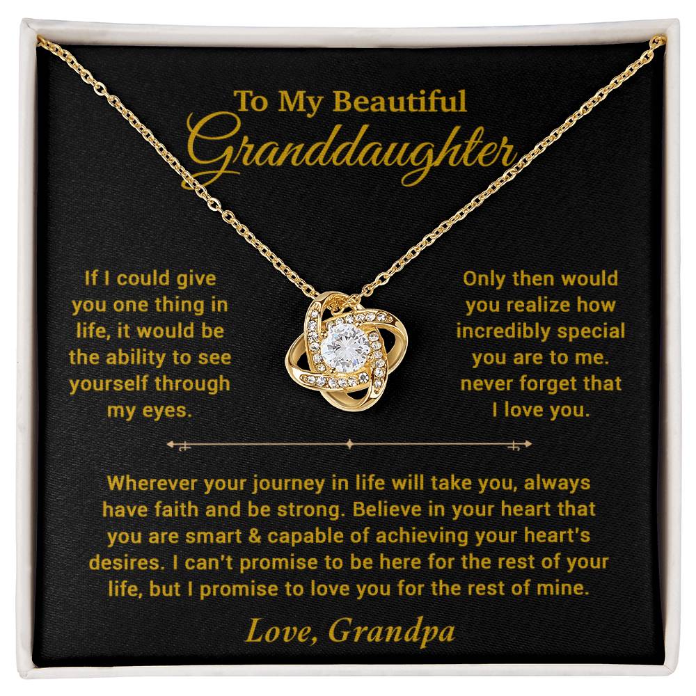 To My Granddaughter Necklace, Birthday Gift For Granddaughter, Birthday Gifts 10_6_Gold