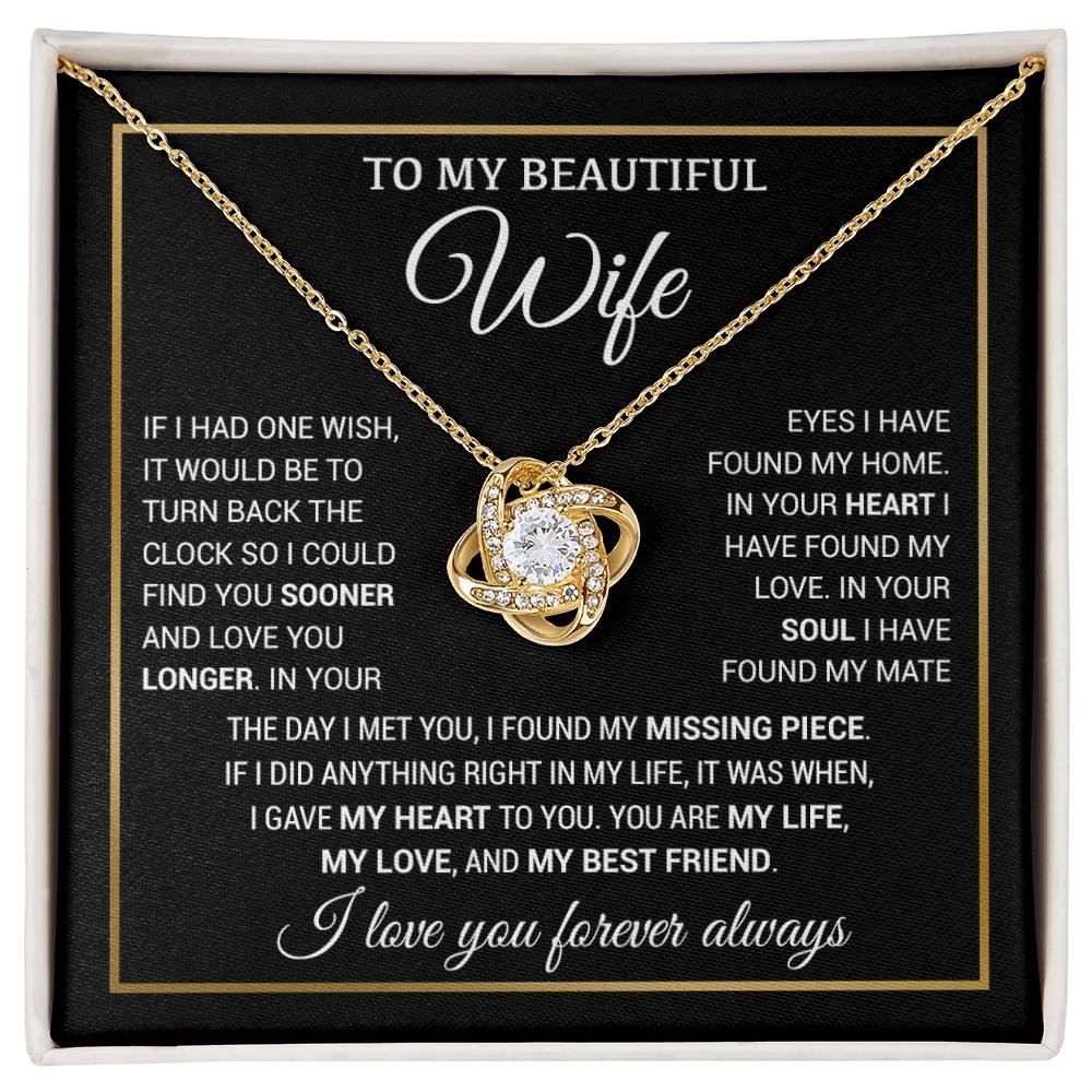 To My Wife Necklace, Christmas Gifts For Women, Anniversary Gift For Wife 6_11_Black