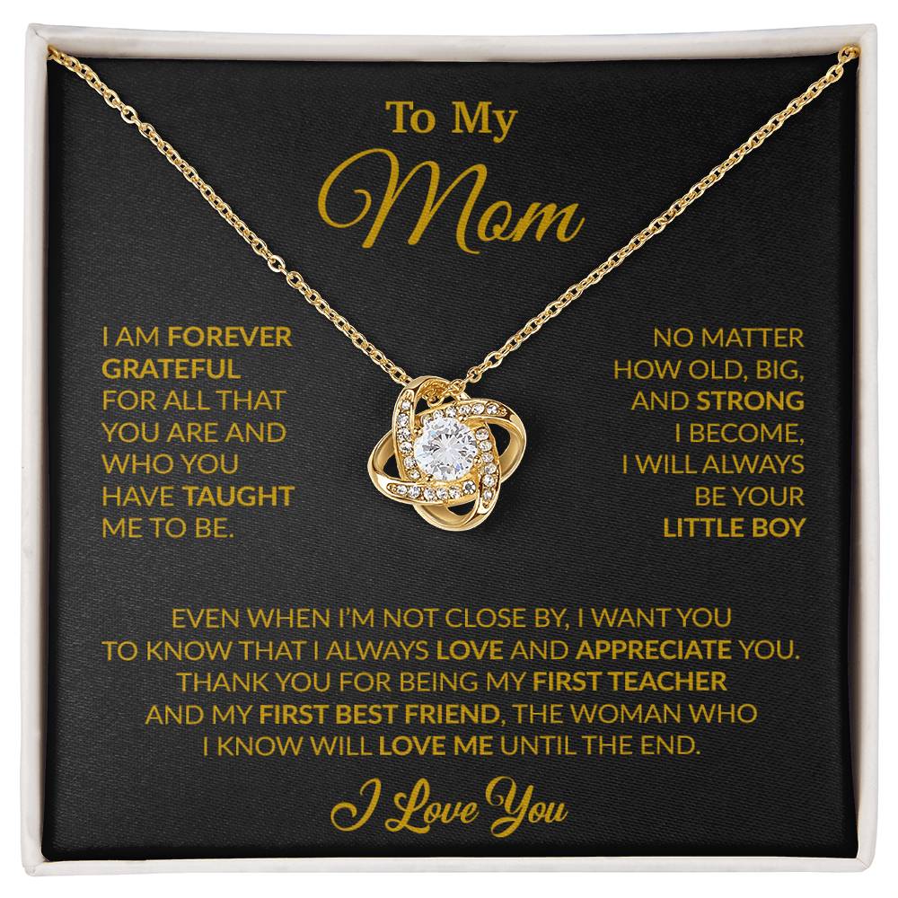 To My Mom Necklace, Gift For Mom From Daughter, Mother's Day Gifts 3_4_Gold