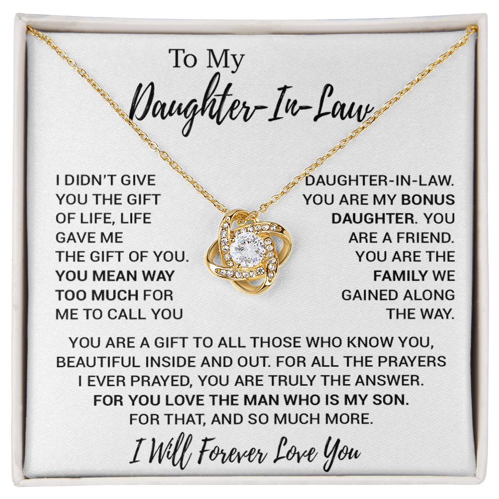 To My Daughter-In-Law Necklace, Gift For Daughter In Law, Daughter In Law Gift