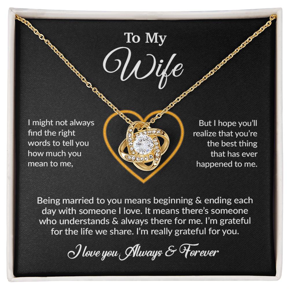 To My Wife Necklace, Gift For Wife, Anniversary Gift For Wife, Necklace For Wife 15_6_Black