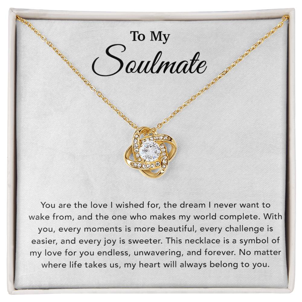 To My Soulmate Necklace, Gift For Soulmate, Anniversary Gift, Birthday Gift 20_5_White