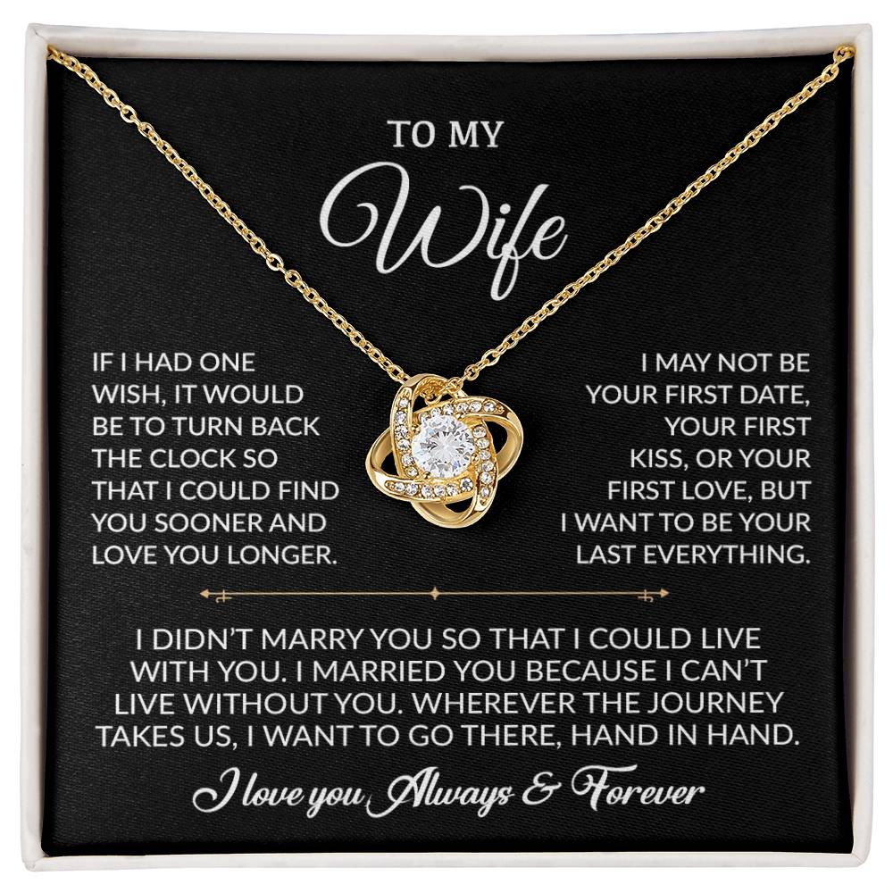 To My Wife Necklace, Gift For Wife, Anniversary Gift For Wife, Necklace For Wife 5_8_Black