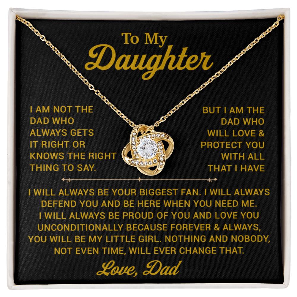To My Daughter Necklace, Gift for Daughter from Dad, Father Daughter Necklace 1_11_Gold