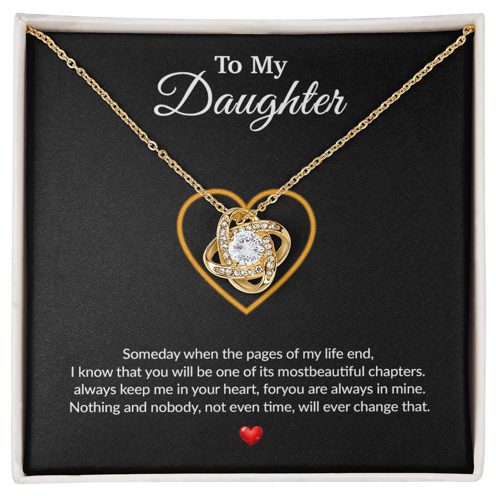 To My Daughter Necklace, Gift for Daughter from Dad, Father Daughter Necklace 14_8_Black