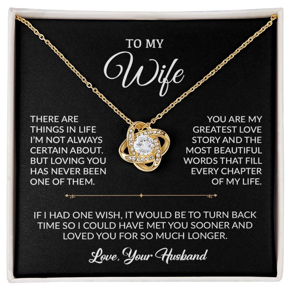 To My Wife Necklace, Gift For Wife, Anniversary Gift For Wife, Necklace For Wife 7_9_Black