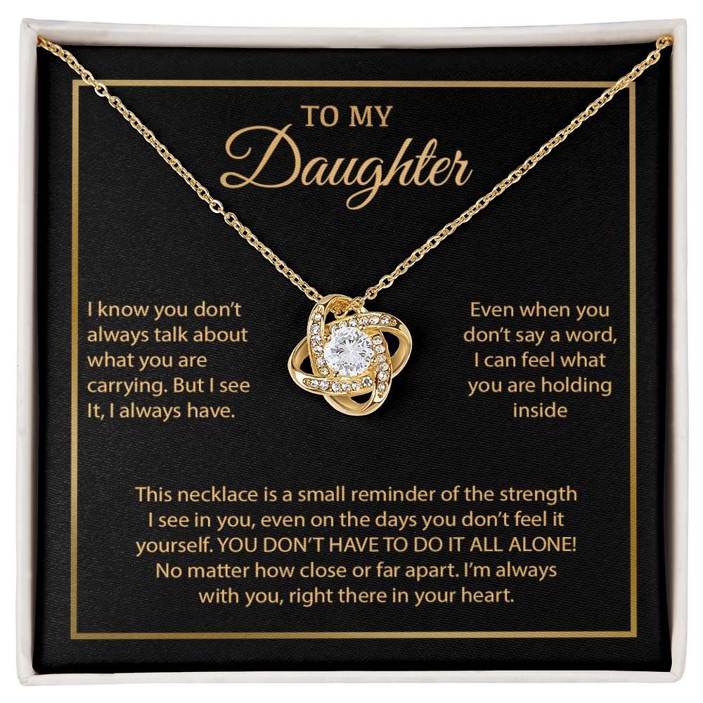 To My Daughter Necklace, Gift for Daughter from Mom, Daughter Mother Necklace 24_3_Gold