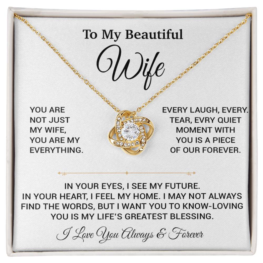 To My Wife Necklace, Christmas Gifts For Women, Anniversary Gift For Wife 10_9_White