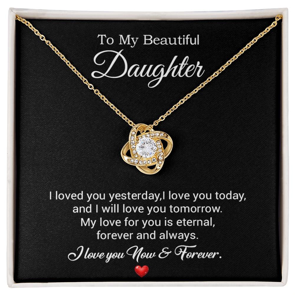 To My Daughter Necklace, Gift For Daughter From Dad, Daughter Father Necklace 30_7_Black