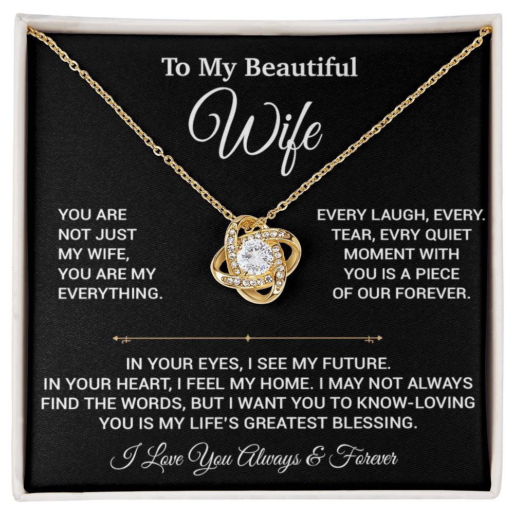 To My Wife Necklace, Christmas Gifts For Women, Anniversary Gift For Wife 10_9_Black