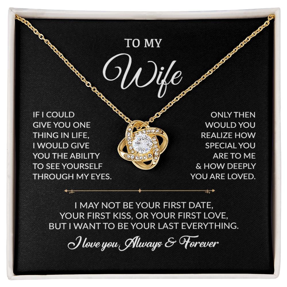 To My Wife Necklace, Gift For Wife, Anniversary Gift For Wife, Necklace For Wife 30_7_Black