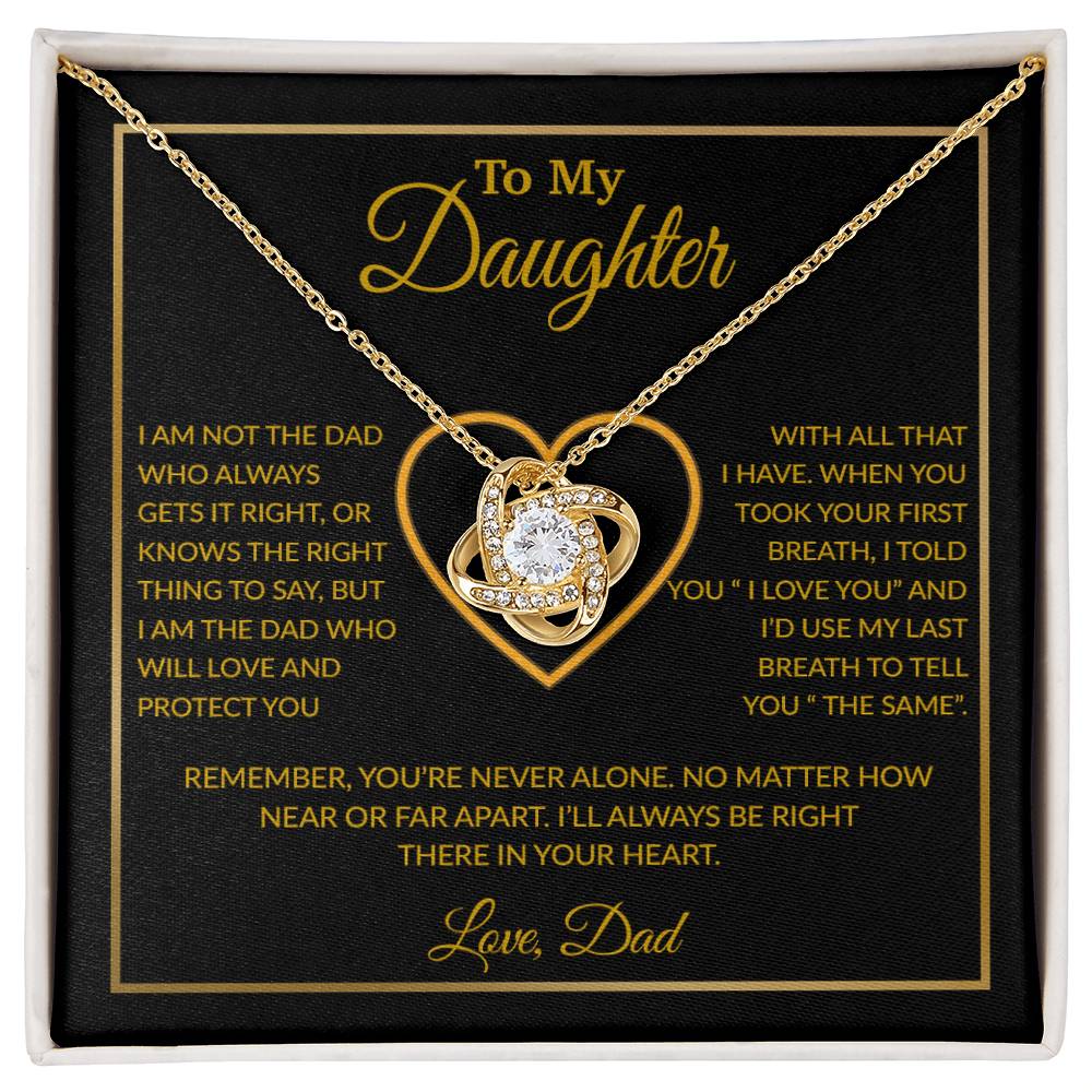 To My Daughter Necklace, Gift For Daughter From Dad, Daughter Father Necklace 13_1_Gold