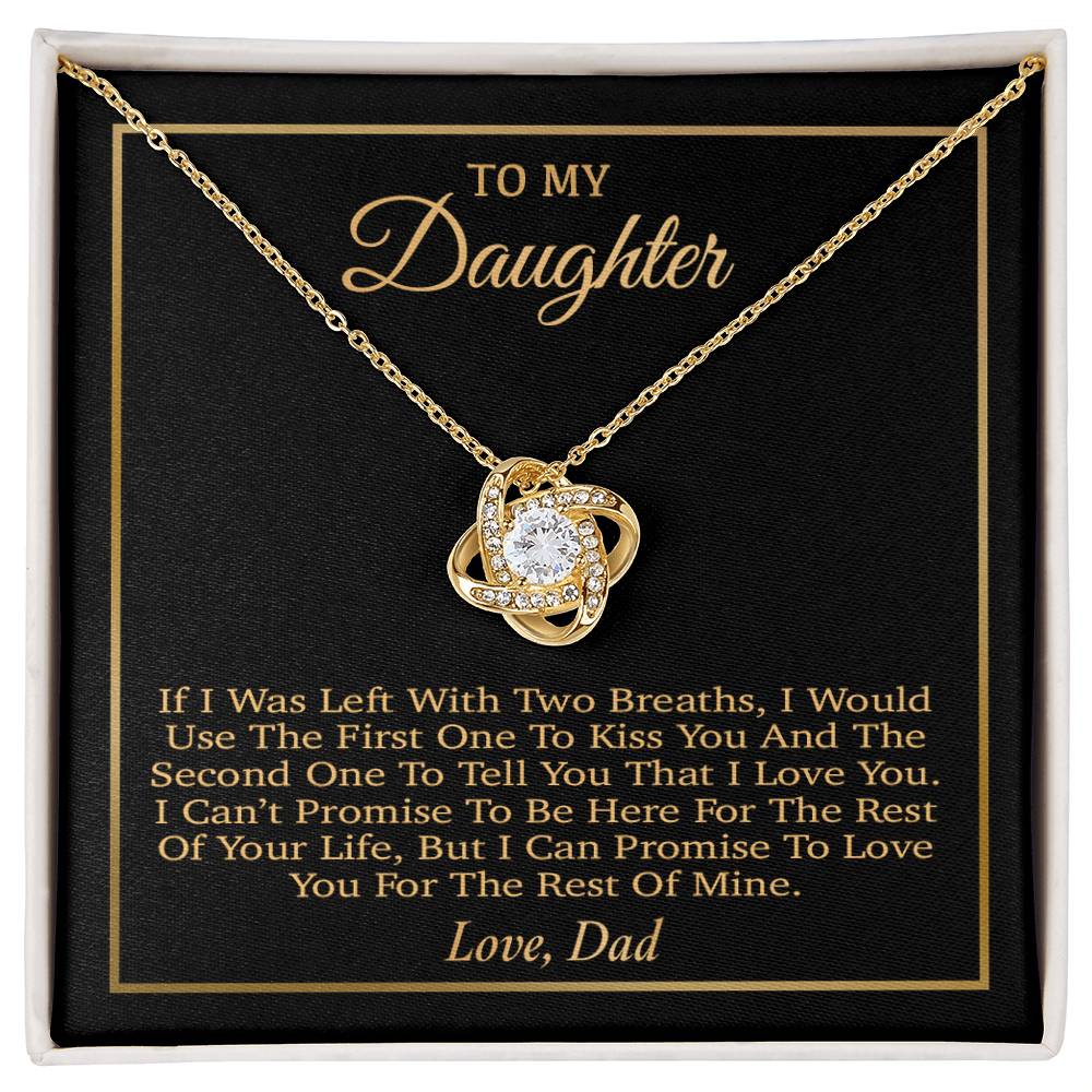 To My Daughter Necklace, Gift for Daughter from Dad, Father Daughter Necklace 31_3_Gold