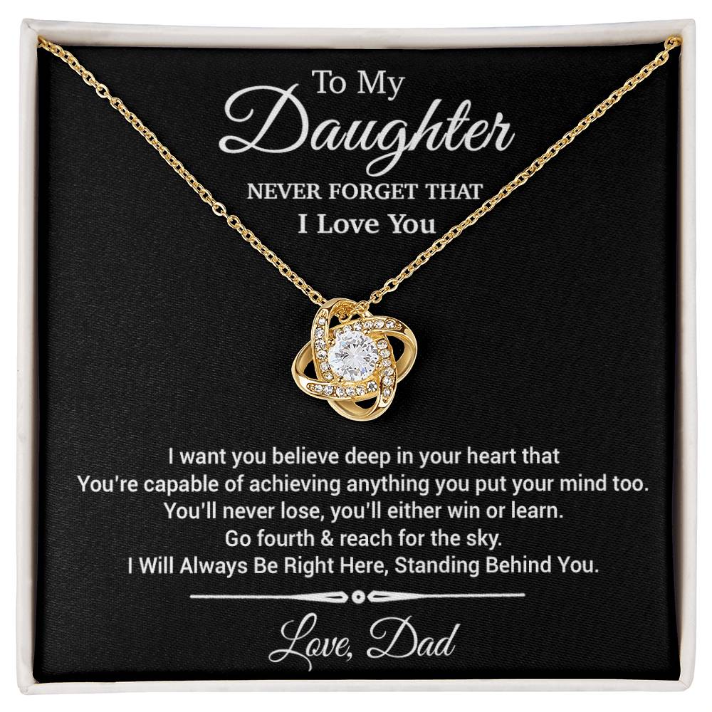 To My Daughter Necklace, Daughter Father Necklace, Daughter Gift From Dad 30_11_Black