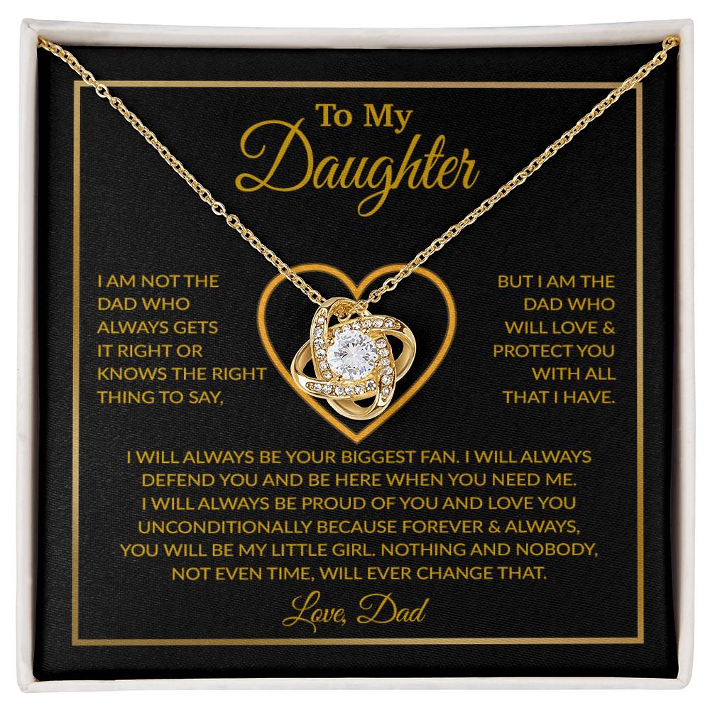To My Daughter Necklace, Gift For Daughter From Dad, Daughter Father Necklace 6_12_Gold