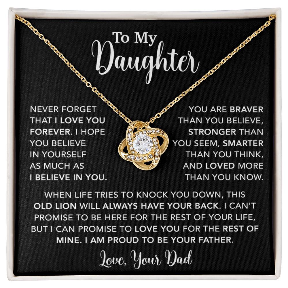 To My Daughter Necklace Gift for Daughter from Dad,Daughter Father Necklace 15_4_Black