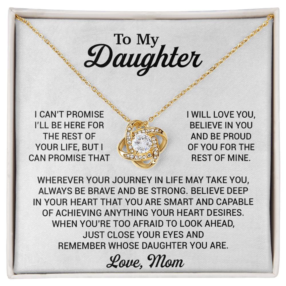 To My Daughter Necklace, Daughter Mother Necklace, Daughter Gift From Mom 16_8_white