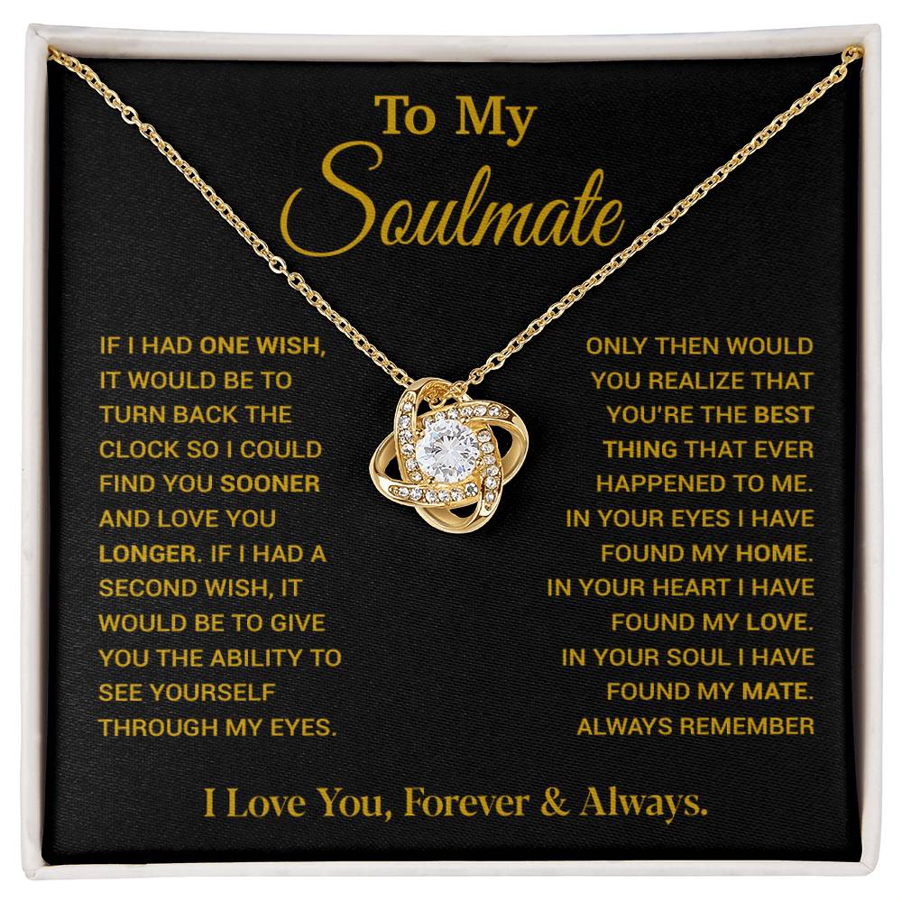 To My Soulmate Necklace, Soulmate Gift, Gift For Girlfriend, Christmas Gift 9_12_Gold