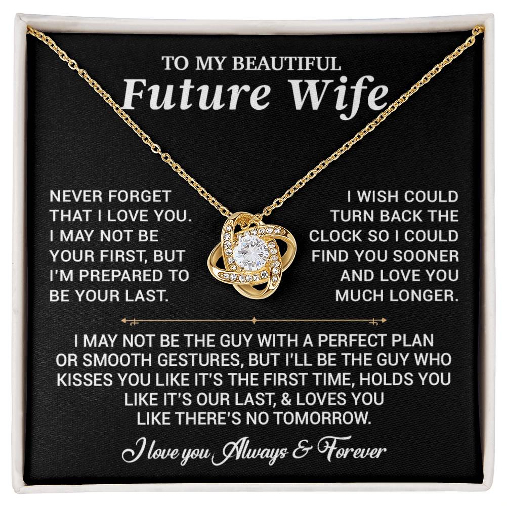 To My Beautiful Future Wife Necklace, Anniversary Birthday Christmas Gift for Her 26_6_Black