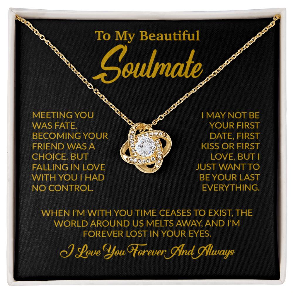 To My Soulmate Necklace, Soulmate Gift, Gift For Girlfriend, Christmas Gift 16_10_Gold