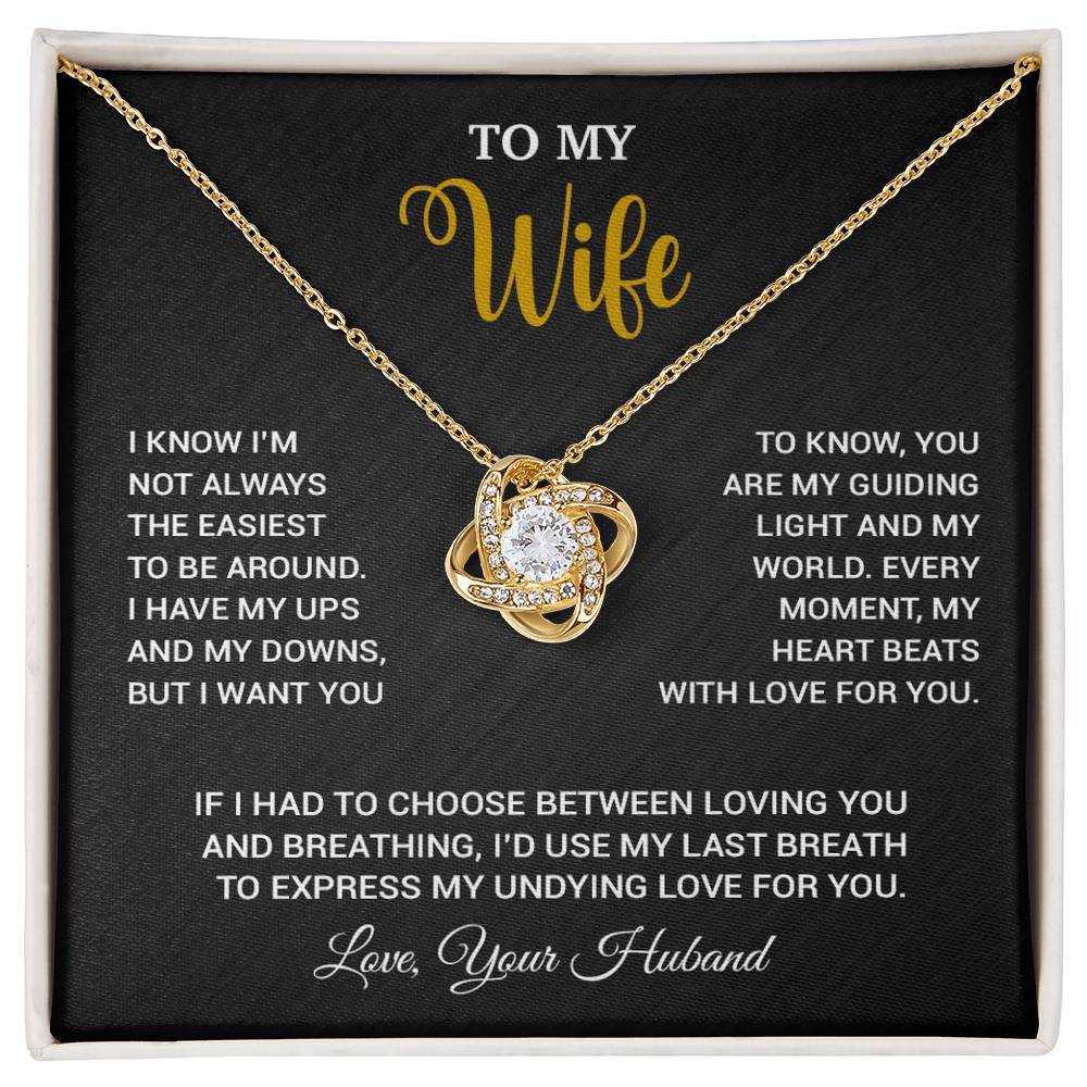 To My Wife Necklace, Gift For Wife, Anniversary Gift For Wife, Necklace For Wife 16_9_Black