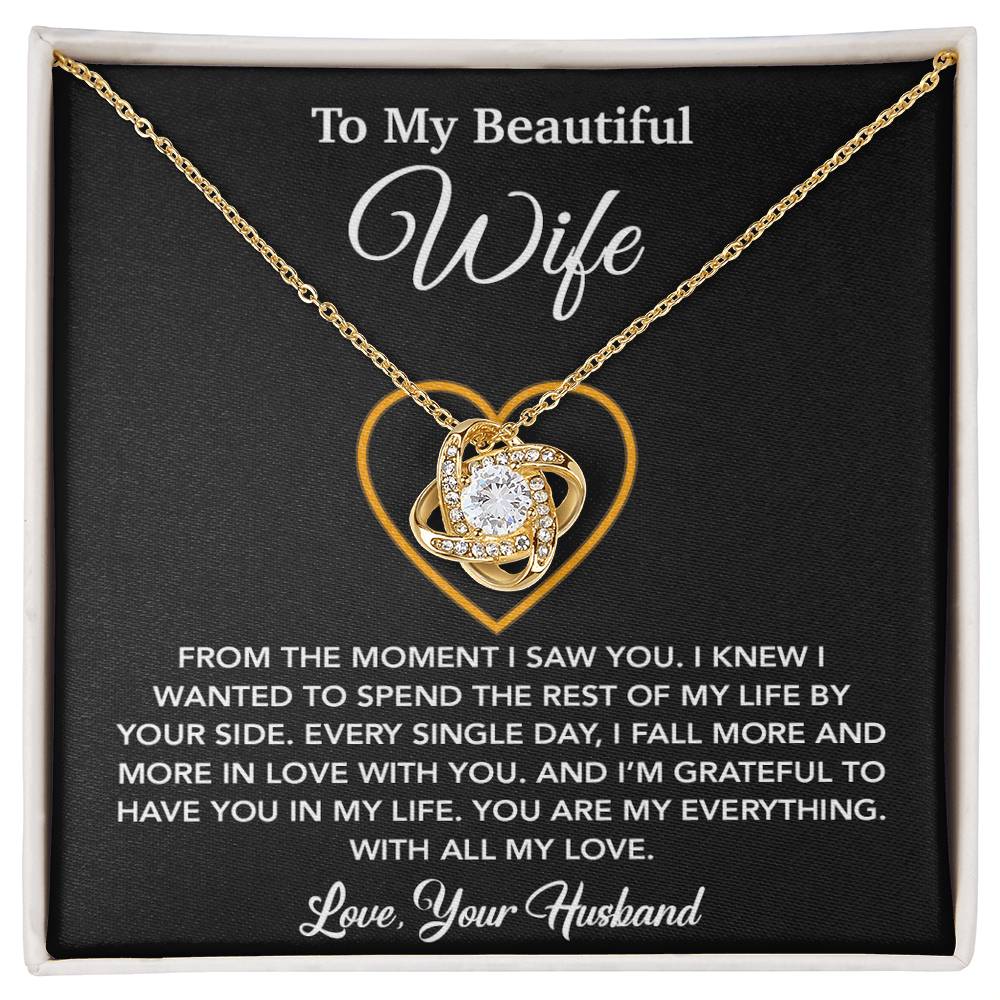 To My Wife Necklace, Gift For Wife, Anniversary Gift For Wife, Necklace For Wife 27_5_Black