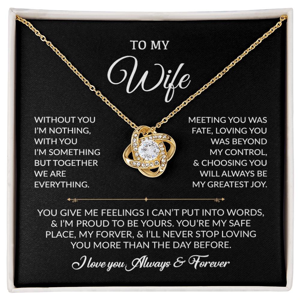 To My Wife Necklace, Gift For Wife, Anniversary Gift For Wife, Necklace For Wife 29_7_Black