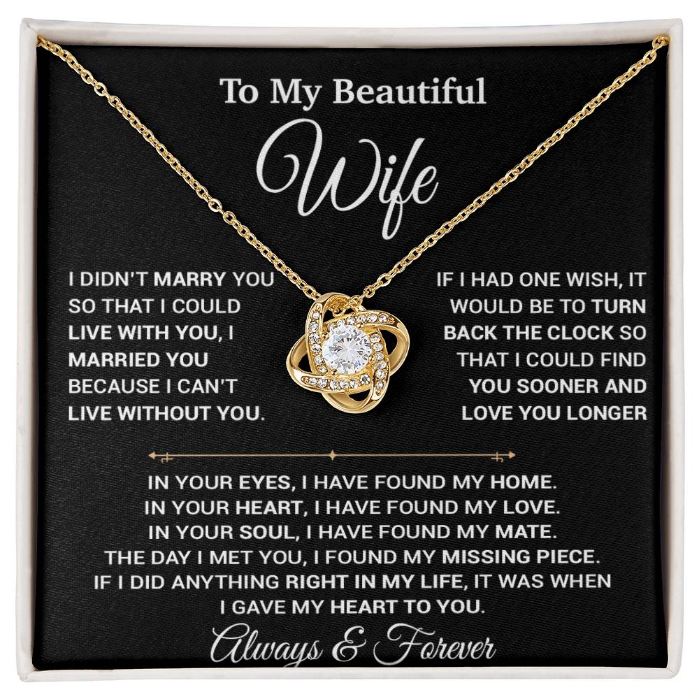 To My Wife Necklace, Christmas Gifts For Women, Anniversary Gift For Wife 12_9_Black